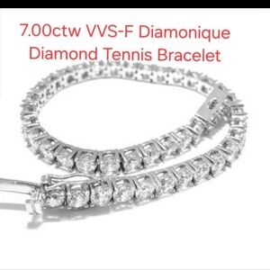 7.00ctw VVS-F Diamonique Diamond Tennis Bracelet